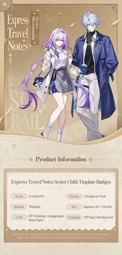Phainon and Castorice Express Travel Notes Chibi Badges