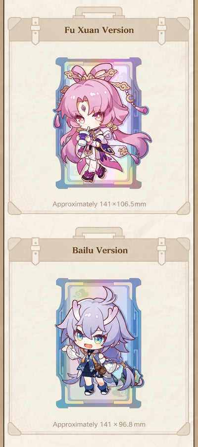 Fu Xuan and Bailu Chibi Holographic Collectible Card details