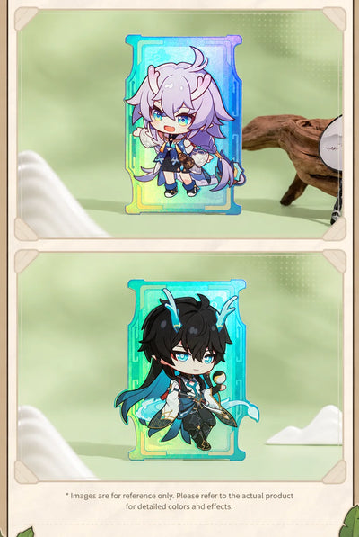 Bailu and Dan Heng Chibi Holographic Collectible Cards product display