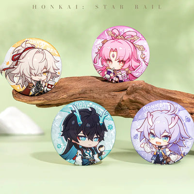 Honkai: Star Rail Express Travel Notes Series Chibi Tinplate Badges