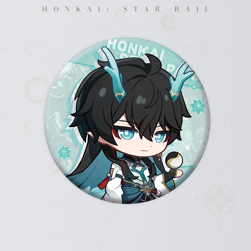 Dan Heng • Imbibitor Lunae Express Travel Notes Chibi Tinplate Badge