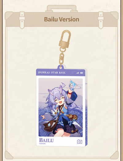 Bailu Express Travel Notes Flowing Sand Acrylic Charm details