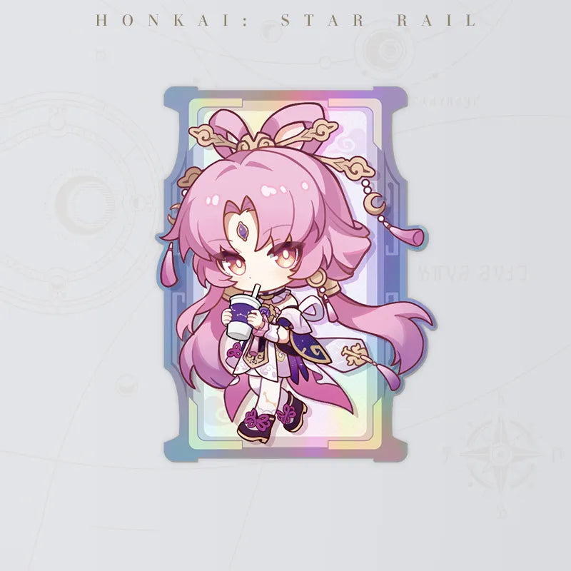 Fu Xuan Express Travel Notes Chibi Holographic Collectible Card
