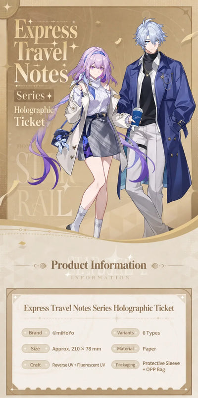 Express Travel Notes Series Holographic Ticket product information