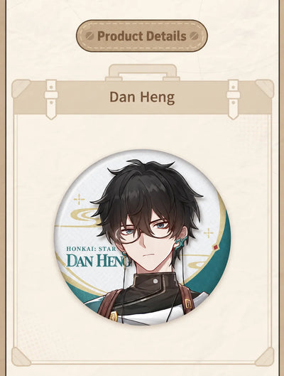 Dan Heng Express Travel Notes Tinplate Badge details