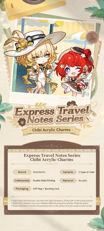 Tribbie and Aglaea Chibi Acrylic Charms product details