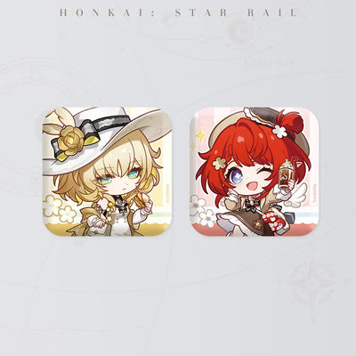 Honkai: Star Rail Express Travel Notes Tribbie and Aglaea Chibi Badges