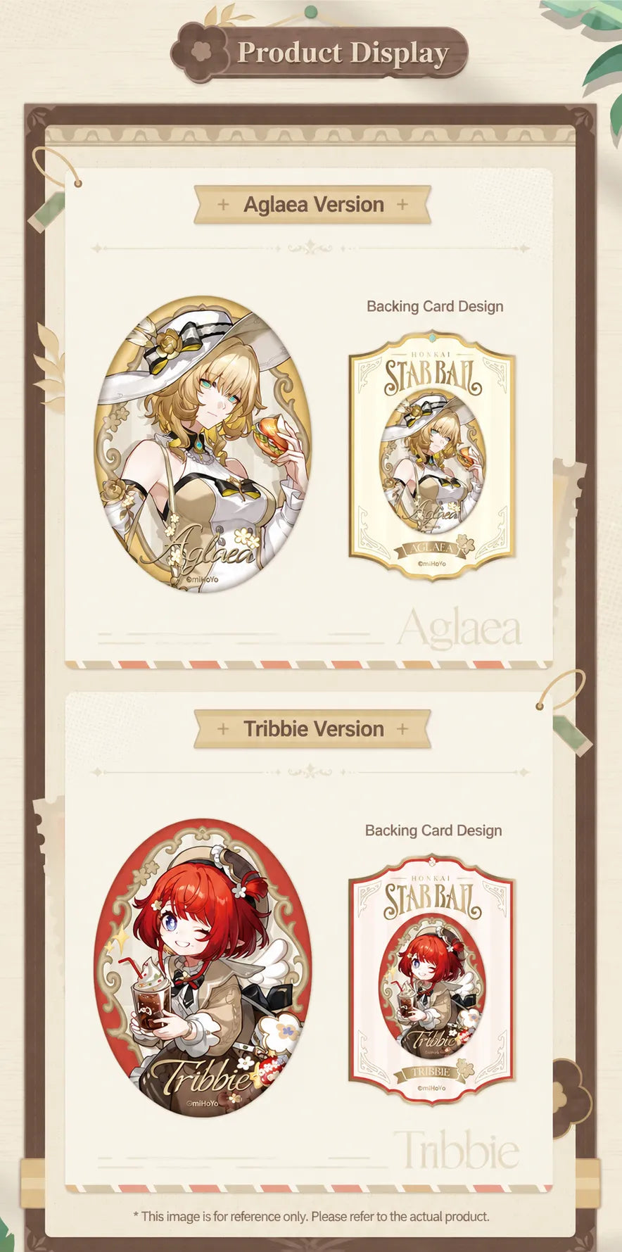 Express Travel Notes Aglaea and Tribbie Tinplate Badge display