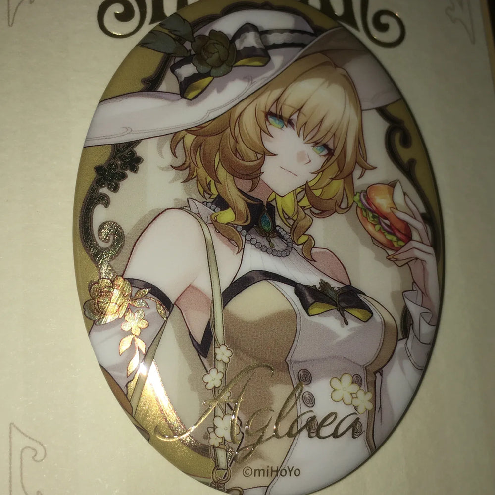 Honkai: Star Rail Express Travel Notes Tinplate-Abzeichen – Tribbie & Aglaea
