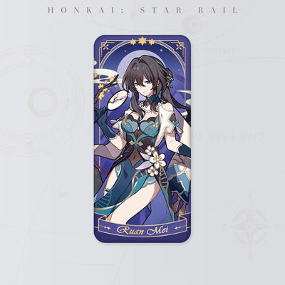 Honkai Star Rail Ruan Mei Fable of the Stars Series tinplate badge featuring teal clothing and floral details