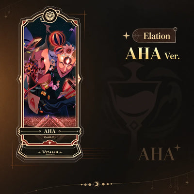 Aha Elation acrylic standee design