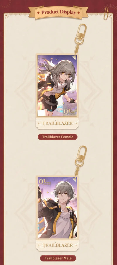Festive Gifts Series Acrylic Charms featuring Trailblazer Female and Trailblazer Male