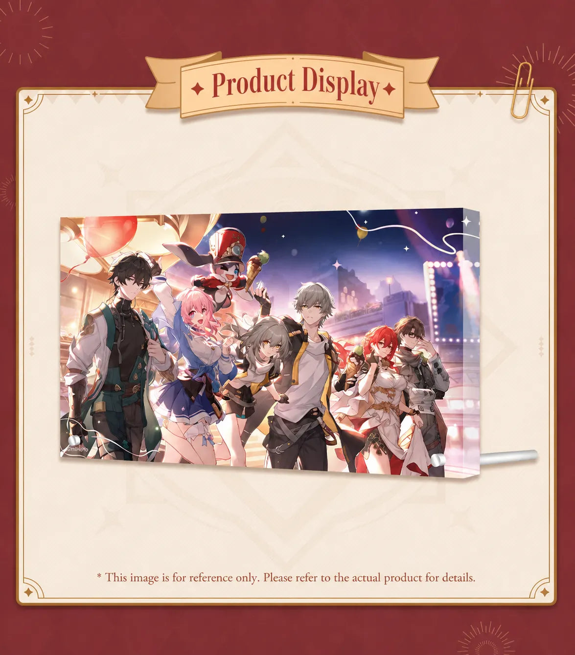 Festive Gifts Series Astral Express Acrylic Decorative Art with anniversary character artwork and display support