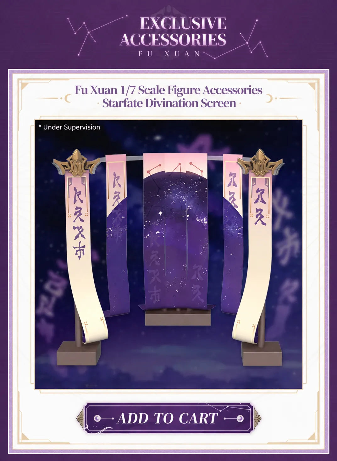 Fu Xuan figure themed divination screen accessory
