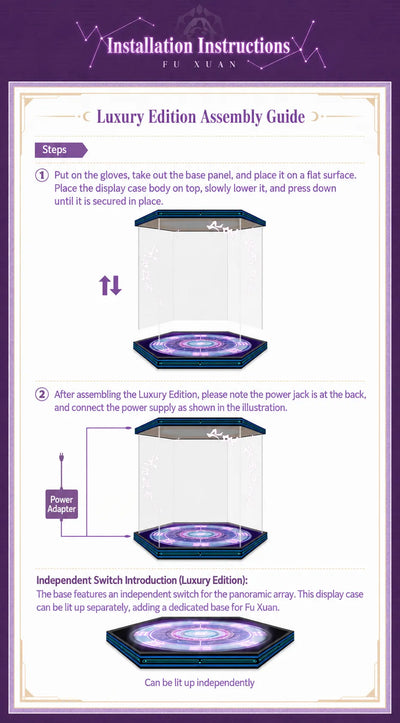Standard Edition assembly guide for the Fu Xuan display case