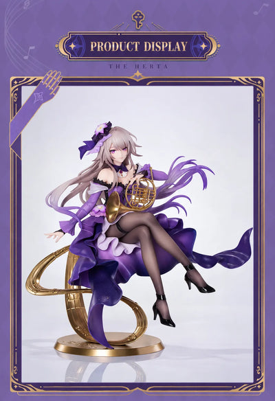 The Herta LIVE Ver. figure displayed with golden musical base