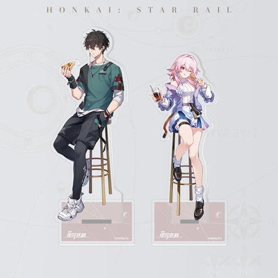 Gourmet Sailing Series Acrylic Standees featuring Dan Heng B Ver. and March 7th B Ver. on a white background