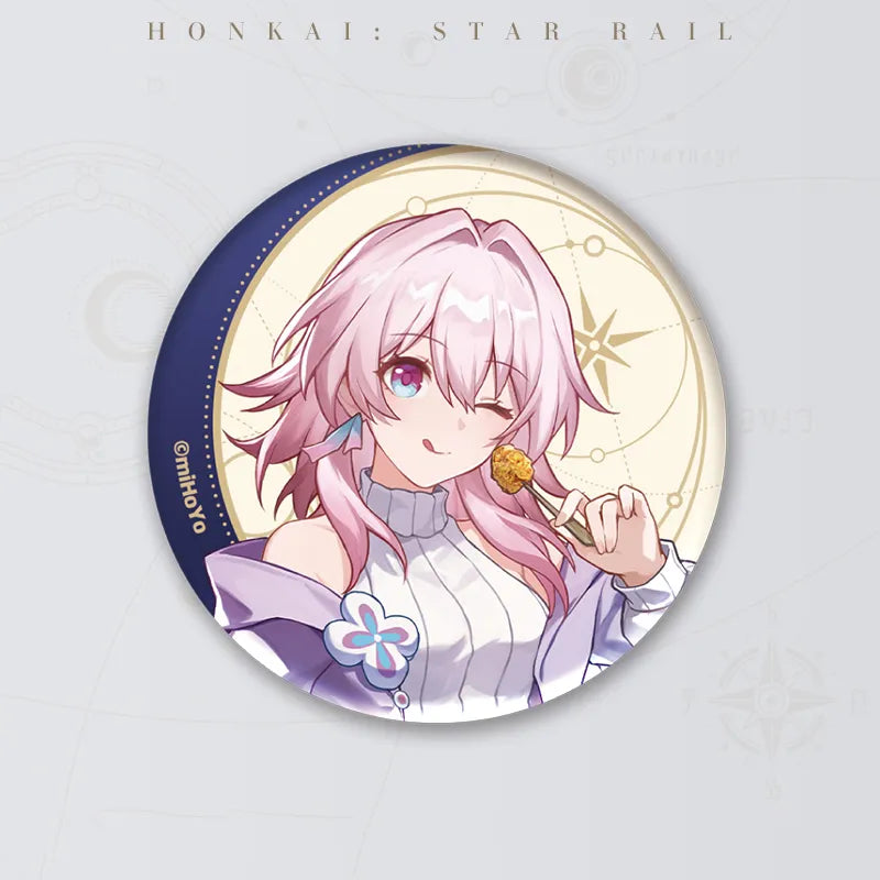 Gourmet Sailing Series March 7th B Ver. collectible badge featuring his lavender outfit
