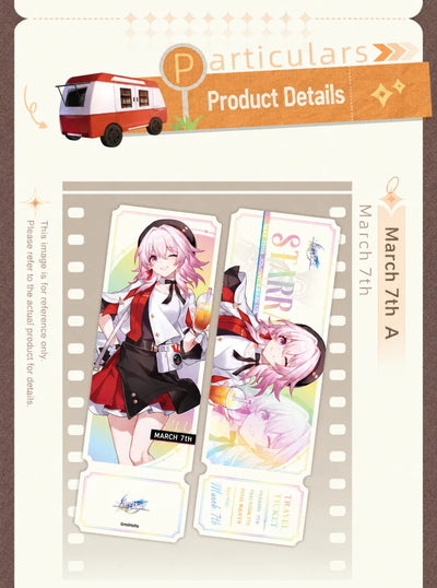Gourmet Sailing Series March 7th A Ver. Holographic Collectible Ticket front and back designs