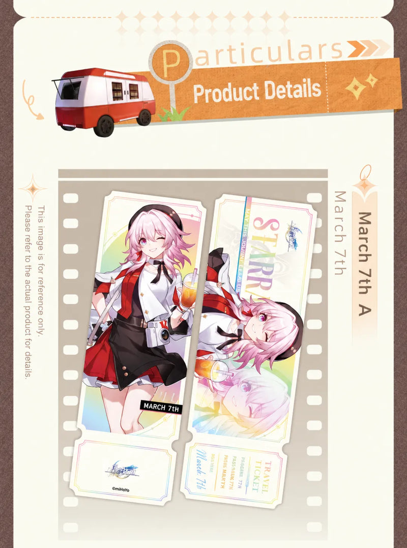 Gourmet Sailing Series March 7th A Ver. Holographic Collectible Ticket front and back designs