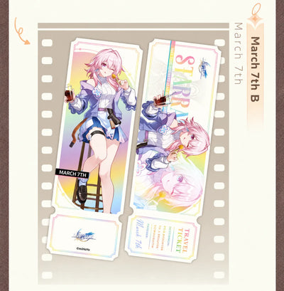 Gourmet Sailing Series March 7th B Ver. Holographic Collectible Ticket front and back designs