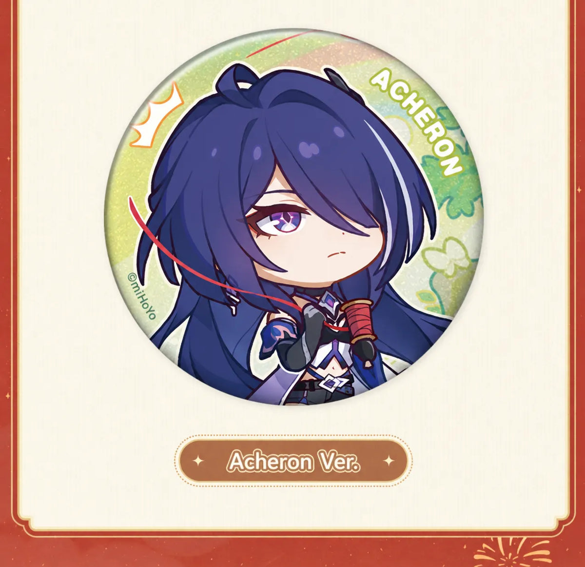 Acheron chibi badge design from the Happy New Year Series