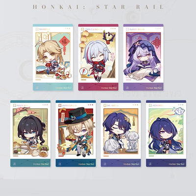 Honkai: Star Rail Happy New Year Series Card Set featuring seven character cards