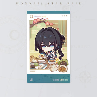 Honkai: Star Rail Happy New Year Series Ruan Mei Card front and back designs