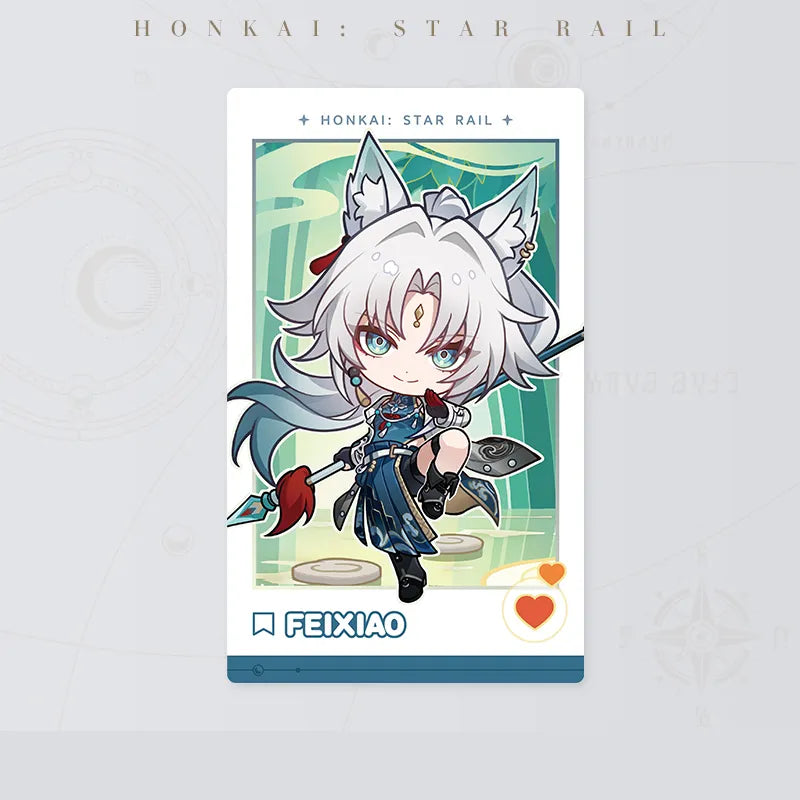 Honkai: Star Rail Happy New Year Series Feixiao Card front and back designs