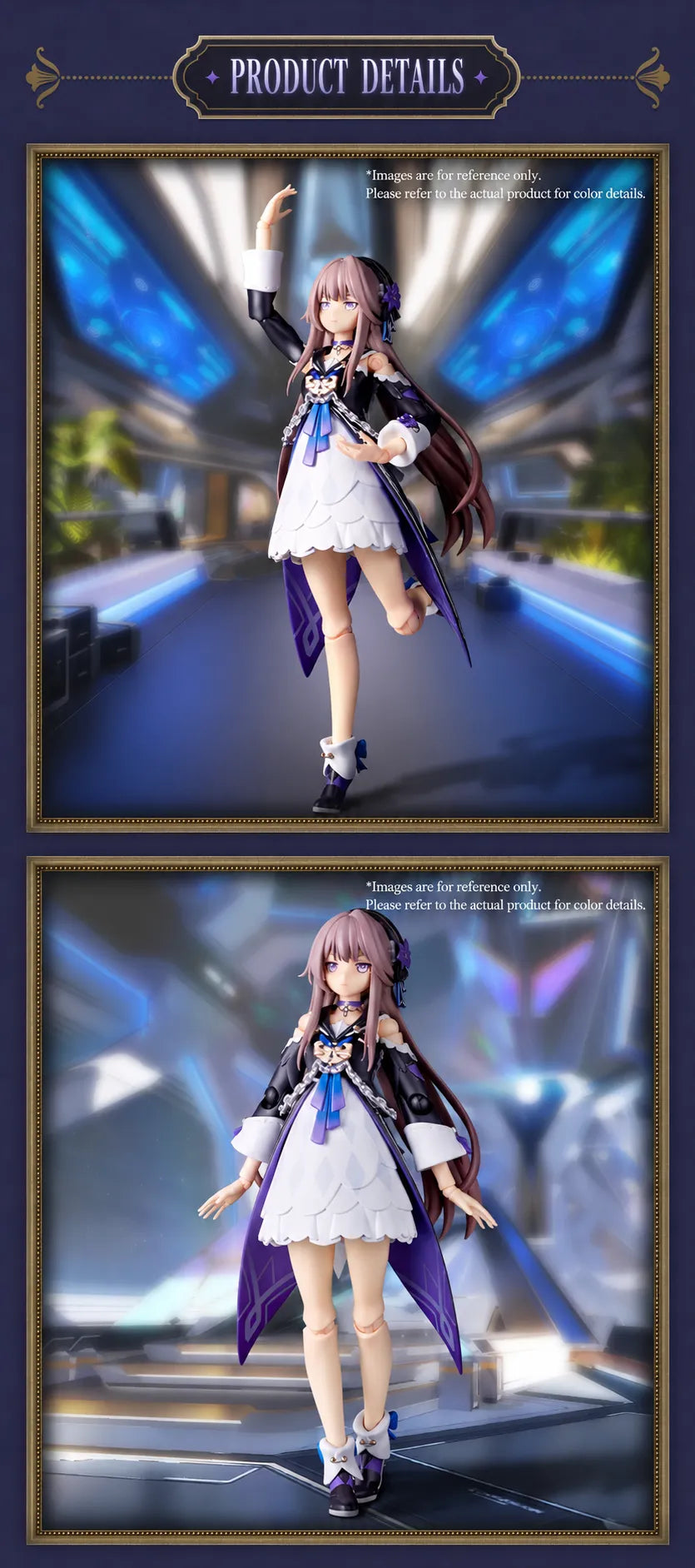 Honkai: Star Rail Herta figure dynamic poses and outfit details