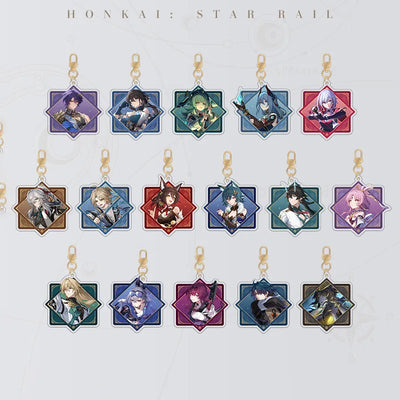 Interstellar Journey Series acrylic charm collection featuring Honkai: Star Rail characters