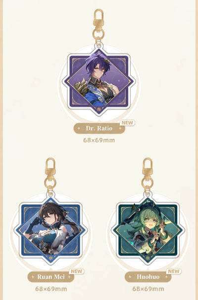 Dr. Ratio, Ruan Mei and Huohuo Interstellar Journey Series Acrylic Charms