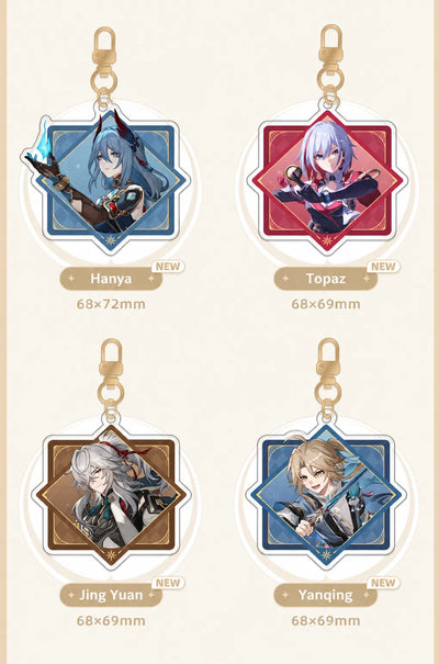 Hanya, Topaz, Jing Yuan and Yanqing Interstellar Journey Series Acrylic Charms