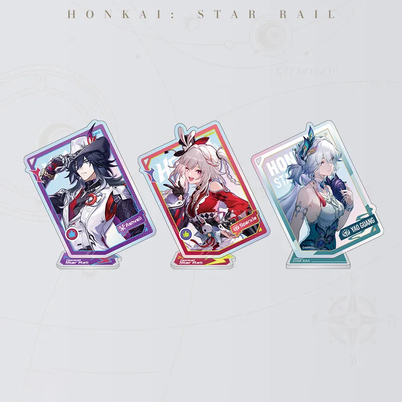 Honkai: Star Rail Interstellar Journey Series acrylic charm and display stand collection
