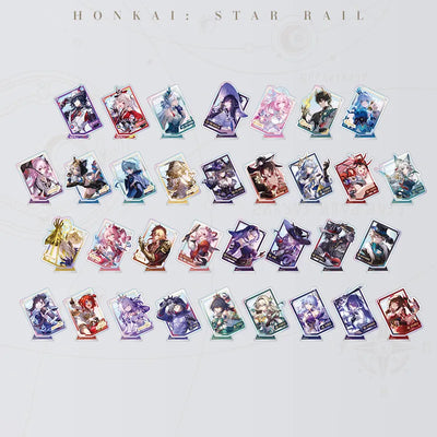 Interstellar Journey Series character acrylic charms and display stands collection