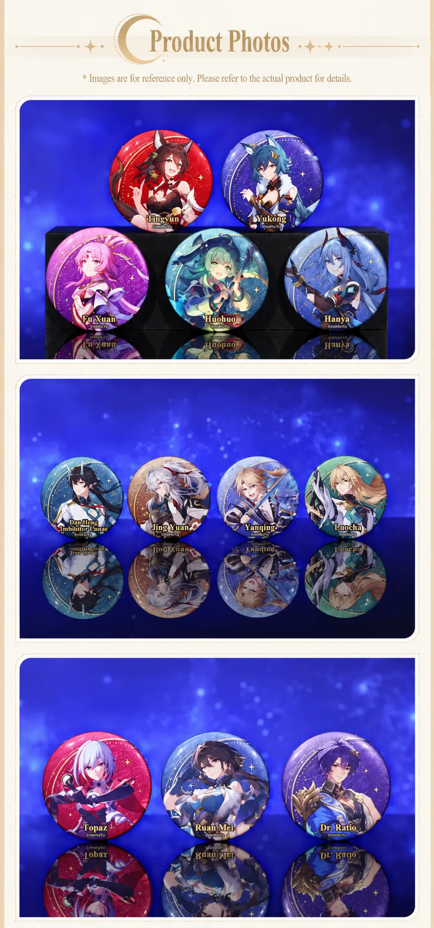 Interstellar Journey Series character badge product display