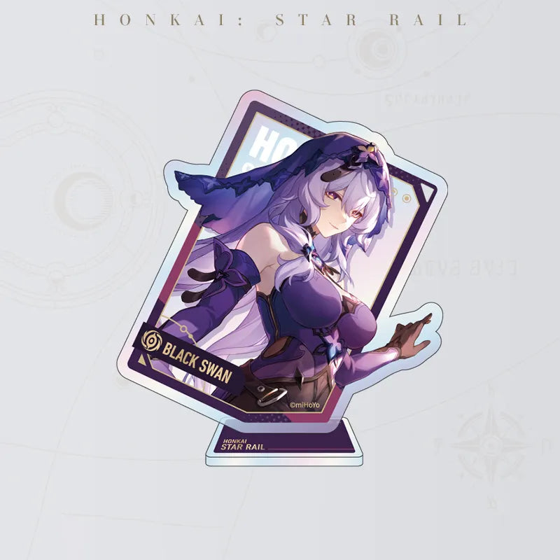Black Swan Interstellar Journey Series Acrylic Charm & Display Stand