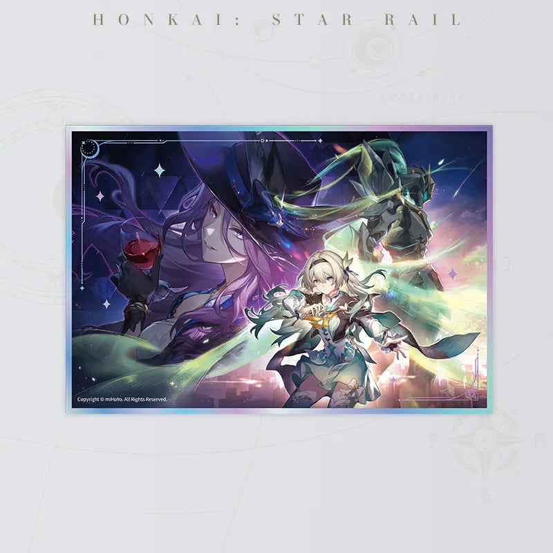 Farewell, Penacony acrylic shikishi art board featuring Jade and Firefly