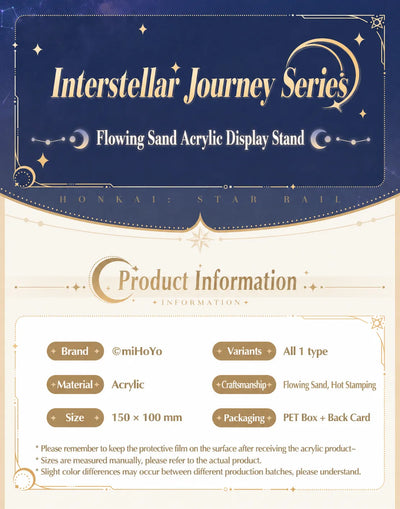 Phainon Interstellar Journey Series acrylic display stand product details