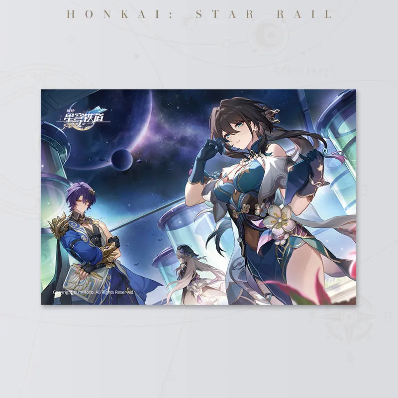 Honkai: Star Rail character artwork postcards from the Interstellar Journey Series