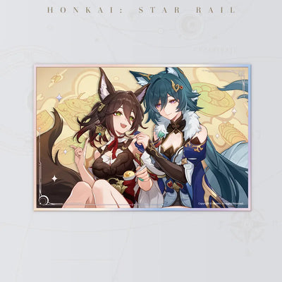 Sky-Faring Commission acrylic shikishi art board featuring Tingyun and Yukong