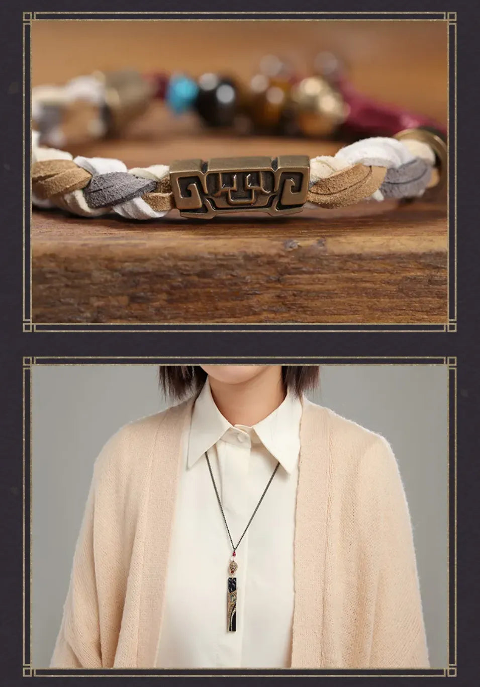Necklace craftsmanship and decorative details