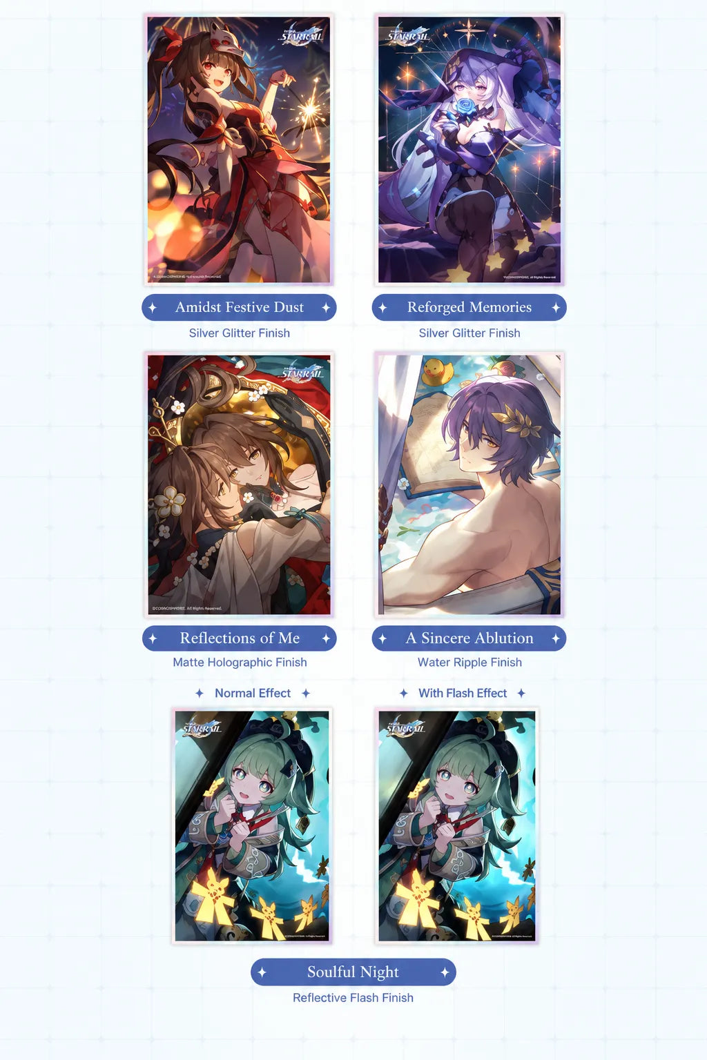 Honkai: Star Rail Light Cone Series acrylic art board collection details
