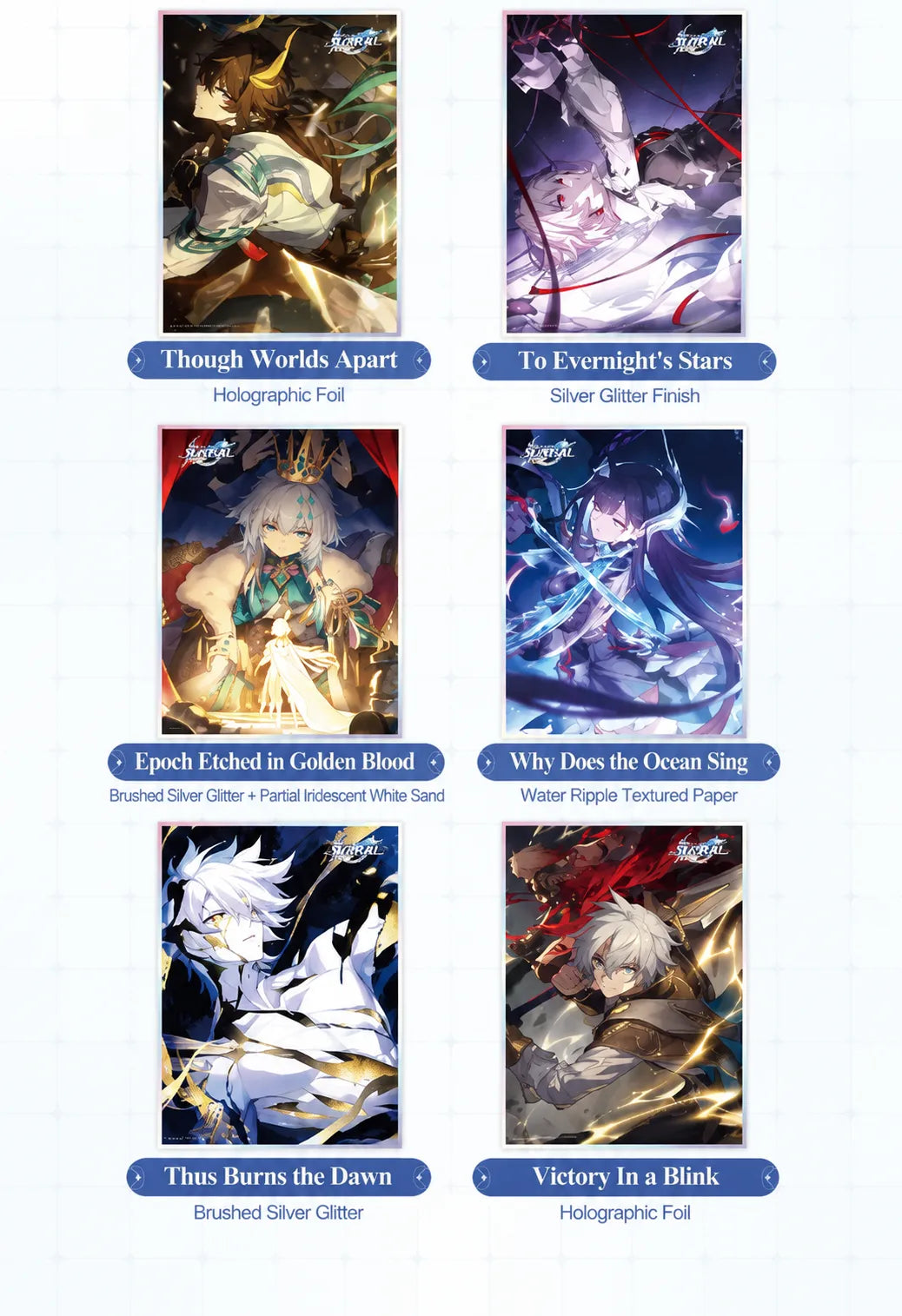 Honkai: Star Rail Light Cone Series acrylic art board design details