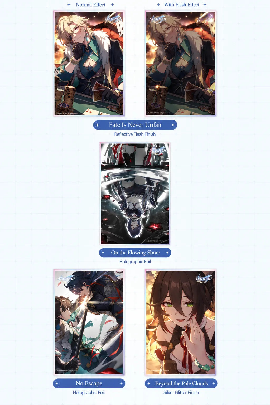 Honkai: Star Rail Light Cone Series acrylic art board design showcase