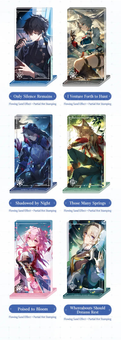 Honkai: Star Rail Light Cone Series flowing sand acrylic standee designs
