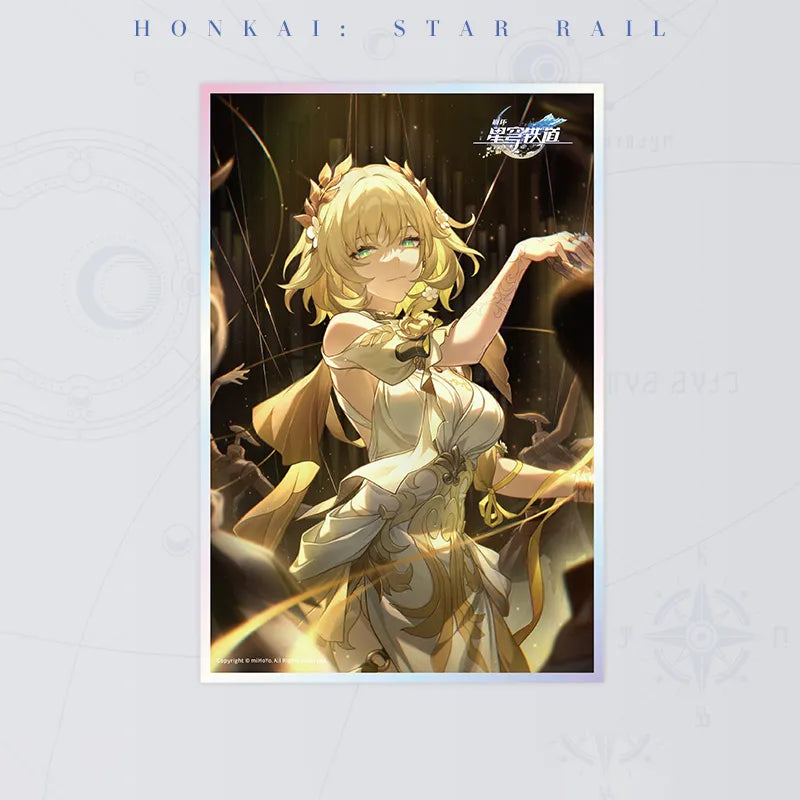 Honkai: Star Rail Time Woven Into Gold Light Cone Acrylic Shikishi Art Board