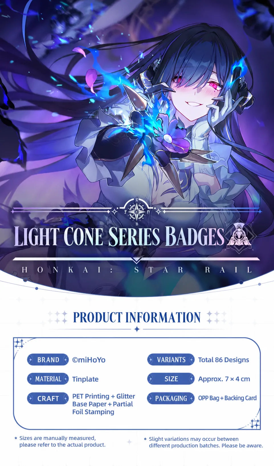 Honkai: Star Rail Light Cone Series Tinplate Badges product details