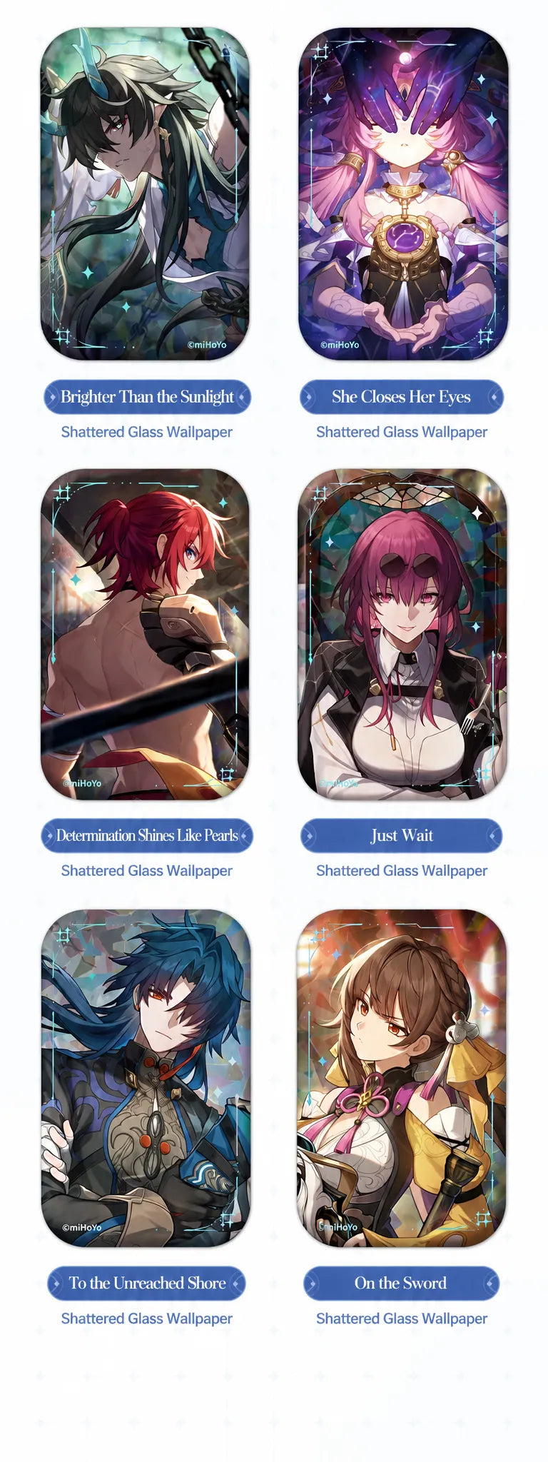 Honkai: Star Rail Light Cone badge designs featuring Jing Yuan and Bailu