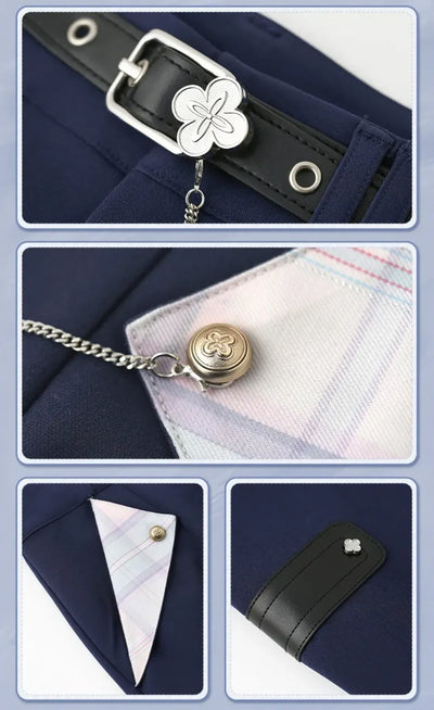 March 7th pants plaid pocket flaps and gold button details